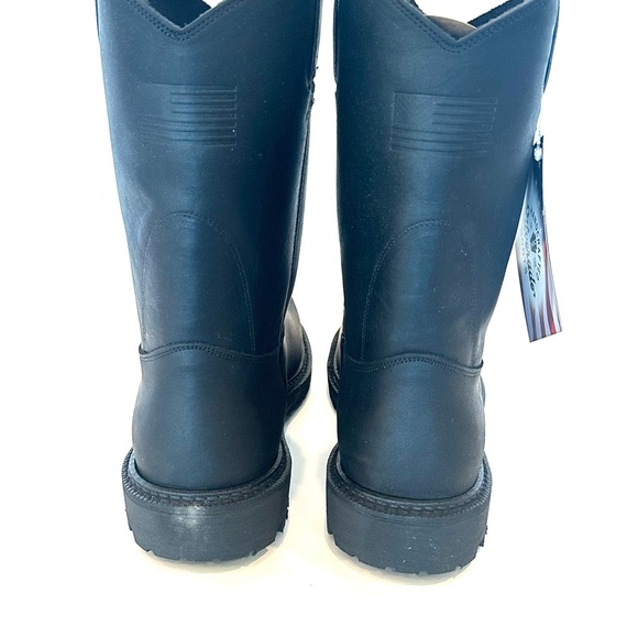 Men's Silverado Black leather work boots - Picture 7 of 10